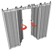 side folding emergency egress